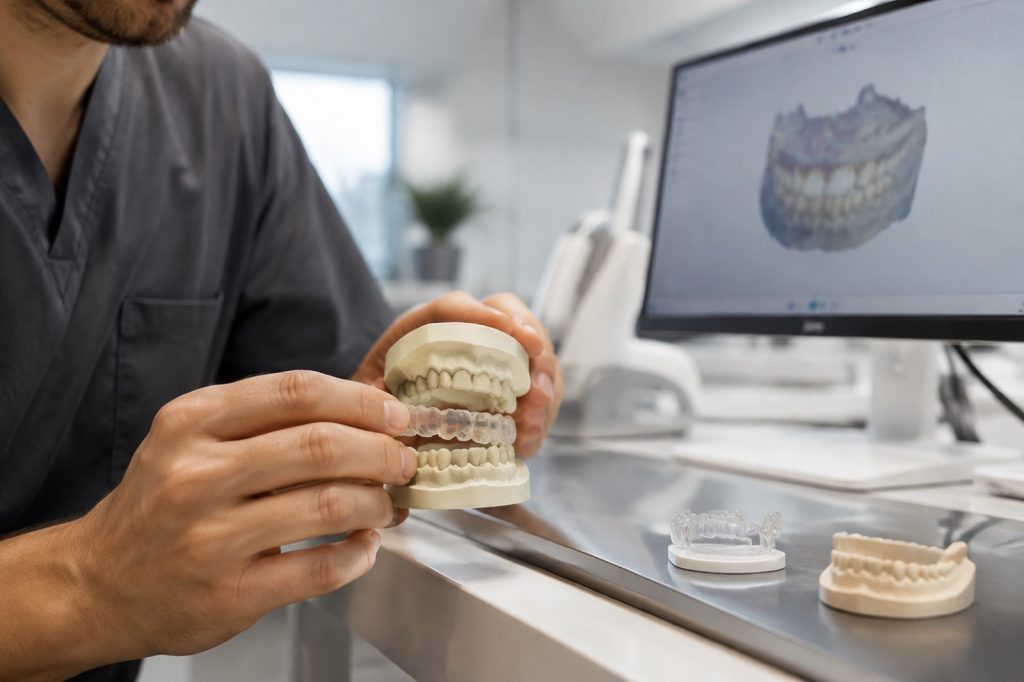 Jaw clenching treatment planning with a dental professional at 313 Dental
