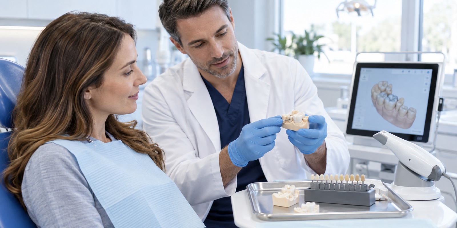 Custom dental onlays consultation at 313 Dental in Dearborn, MI