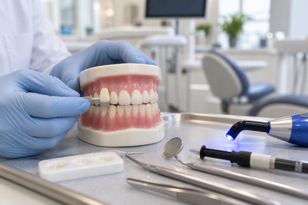 Composite dental bonding shade selection at 313 Dental