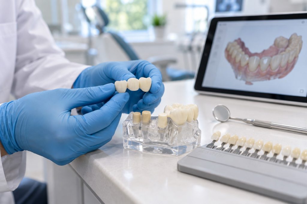 Dental bridge restoration planning at 313 Dental