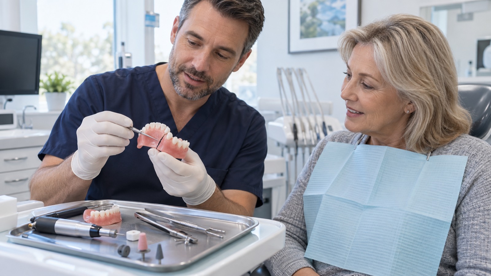 Denture repair consultation at 313 Dental in Dearborn, MI