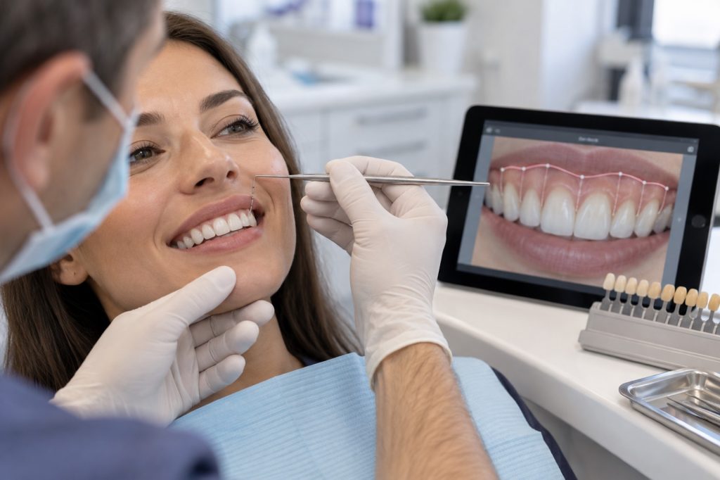 Gum contouring smile planning at 313 Dental