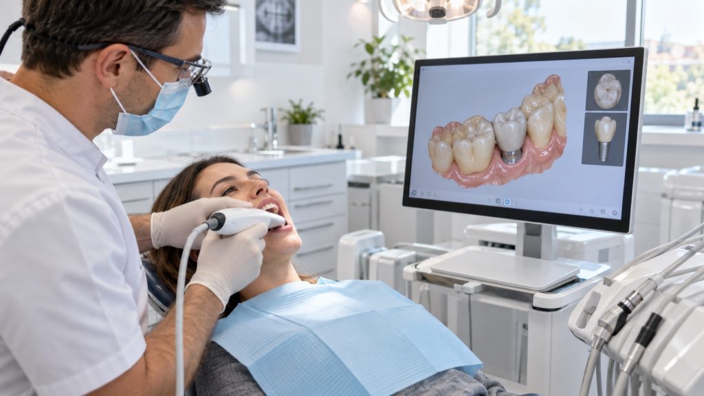 Digital implant crown scanning and planning at 313 Dental