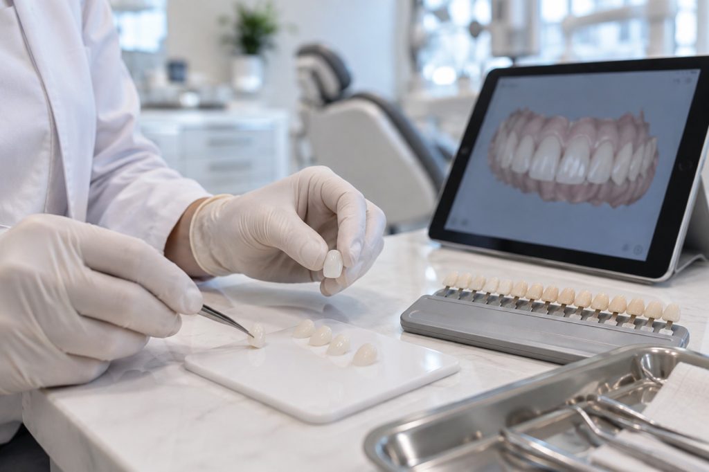 Porcelain veneers digital smile design at 313 Dental