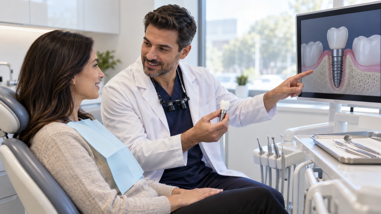 Single tooth dental implant consultation at 313 Dental in Dearborn, MI