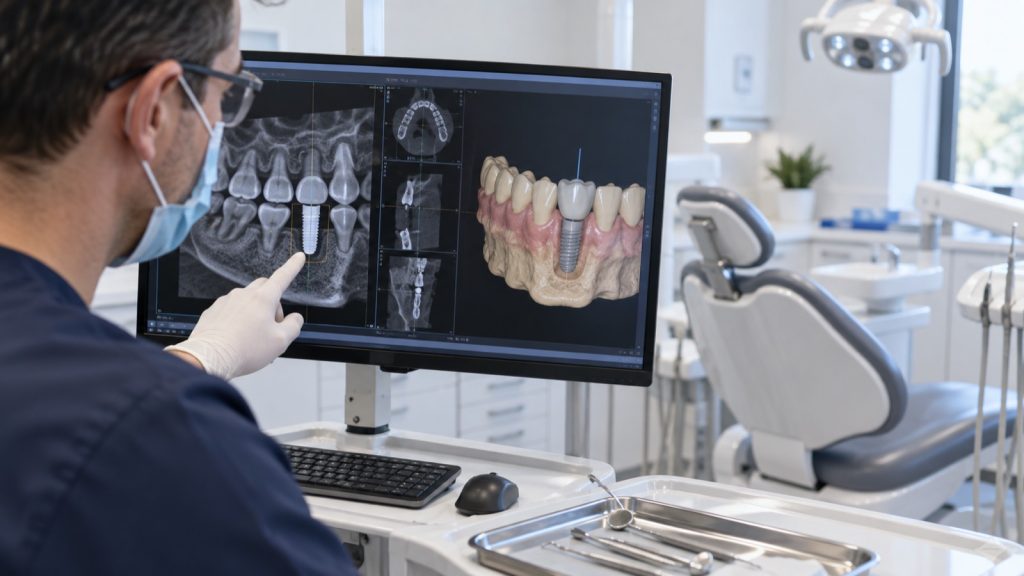 Single dental implant digital planning at 313 Dental