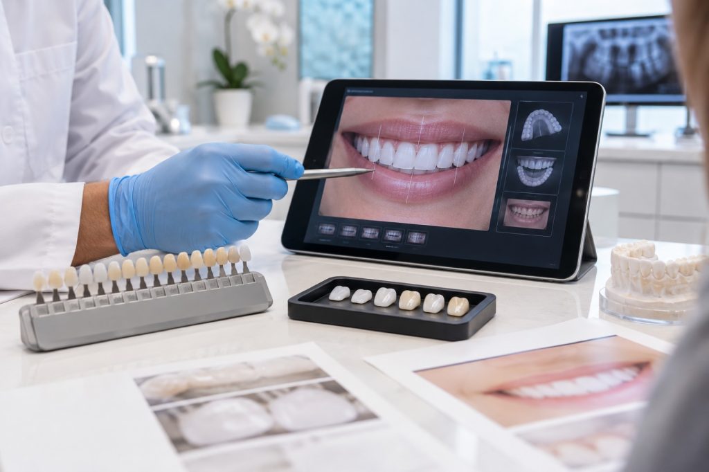 Digital smile design planning for a smile makeover at 313 Dental