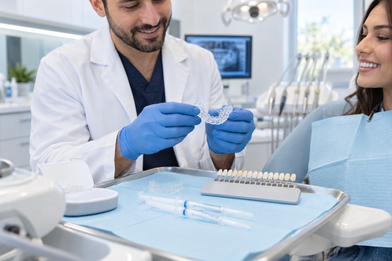 Custom take-home teeth whitening trays at 313 Dental in Dearborn, MI
