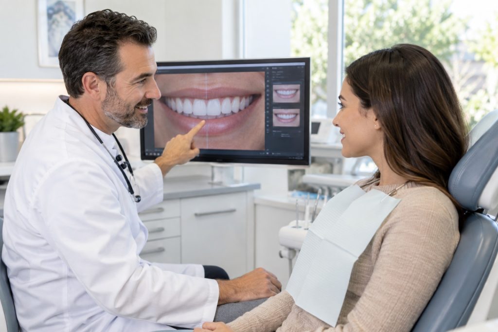 Cosmetic tooth recontouring consultation at 313 Dental