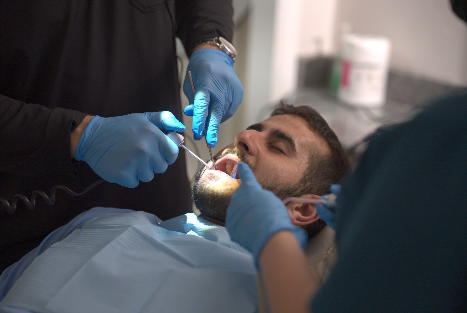 Patient receiving dental care at 313 Dental