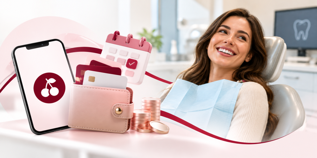 Smiling Patient with Dental Finance Icons